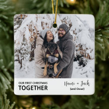 First Christmas Minimalist Newly Married Photo