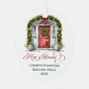 First Christmas Monogrammed New Home Metal Orname Tree Decoration