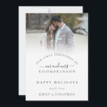 First Christmas Mr Mrs Photo Names Holiday<br><div class="desc">First Christmas As Mr and Mrs Photo Names. Celebrate the special time of your first married Christmas! Easy to personalise the text and replace the sample photo with your own.</div>