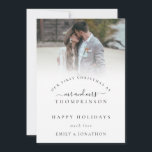 First Christmas Mr Mrs Photo Names Holiday<br><div class="desc">First Christmas As Mr and Mrs Photo Names. Celebrate the special time of your first married Christmas! Easy to personalise the text and replace the sample photo with your own.</div>