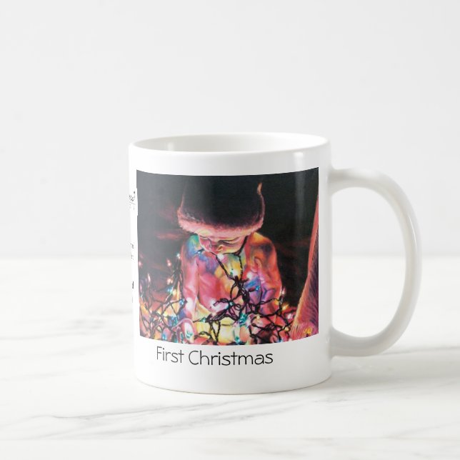First Christmas Mug with Original Art Print (Right)