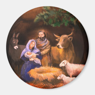 First Christmas nativity Magnet