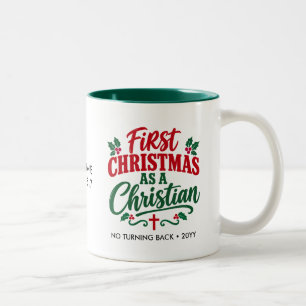 FIRST CHRISTMAS New Christian Believer Two-Tone Coffee Mug
