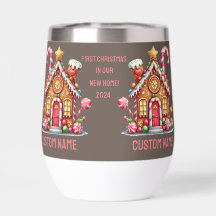 First Christmas new home quote ginger Water Bottle