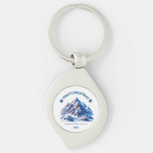 First Christmas of George and Olivia Key Ring