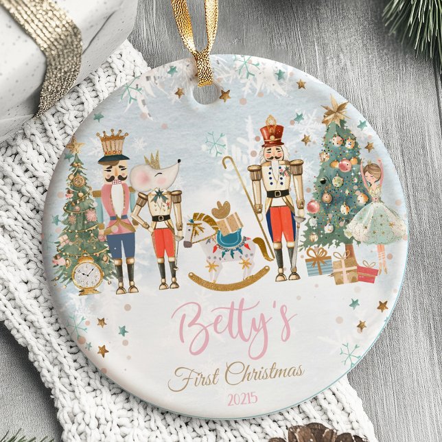 First Christmas Ornament The Nutcracker ballet (baby’s first christmas ornament, personalized christmas ornament, custom baby ornament, newborn holi)