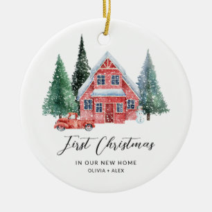 First Christmas Personalised Ornament New Home Gif