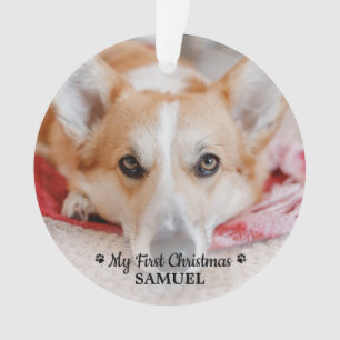 First Christmas Personalised Pet Puppy Photo Dog Ornament