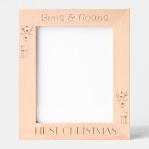 First Christmas, Personalized 8 x 10" Portrait Etched Frames