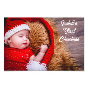 First Christmas Photo Enlargement with Overlay