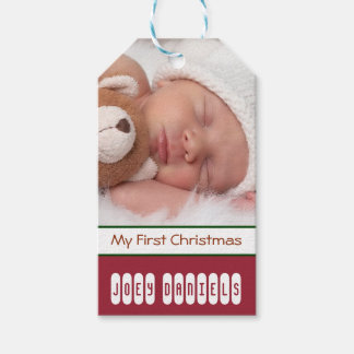 First Christmas Photograph Holiday Gift Tag