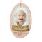 First Christmas Pink Baby Photo & Name Snow Globe