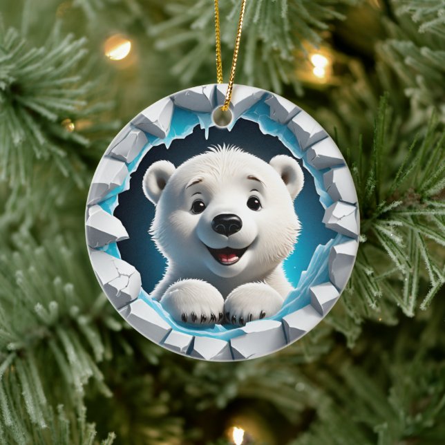 First Christmas Polar Bear Ornament (Tree)