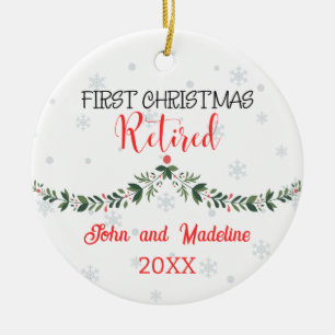 First Christmas Retired Personalised Ceramic Ornament