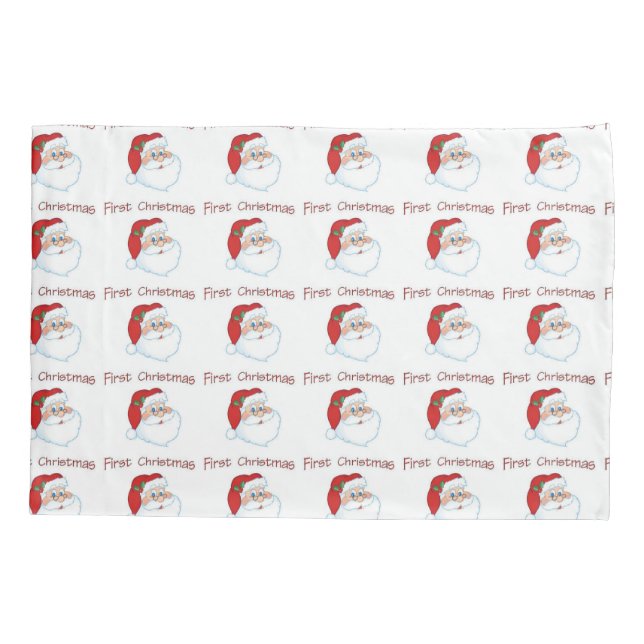 First Christmas Santa Pillow Case (Back)