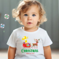 First Christmas Santa Sleigh Reindeer Name Year