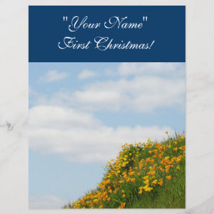 First Christmas Scrapbook paper Blue Sky