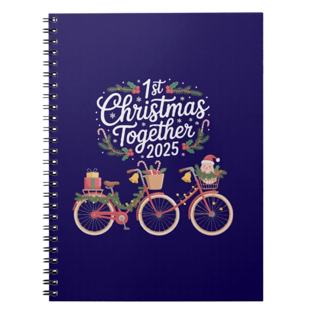 First Christmas Together 2025 Romantic Couple  Notebook (Front)