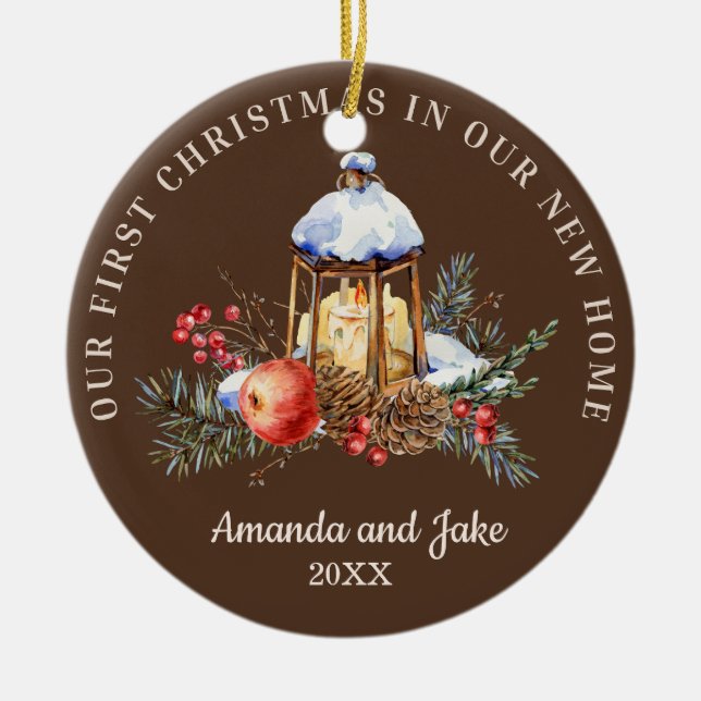 First Christmas Together  Ceramic Ornament (Front)