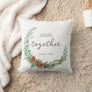 First Christmas Together Christmas Couple Gift Cushion