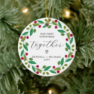 First Christmas Together Couple Bauble Keepsake Ceramic Ornament