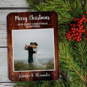 First Christmas together Merrry Christmas photo Magnet