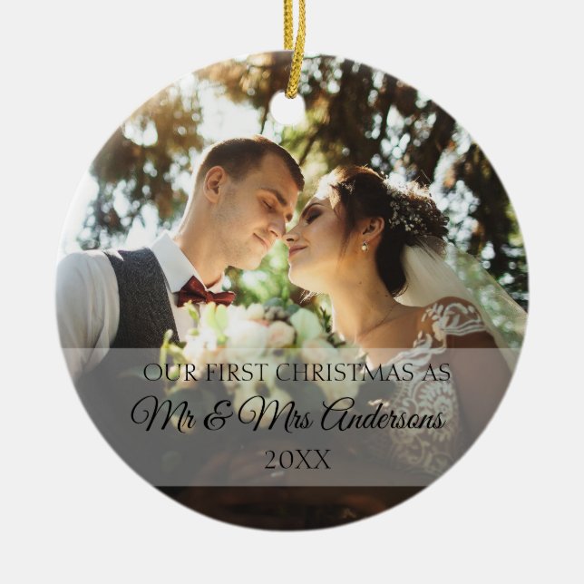First Christmas Together Personalised Ceramic Ornament (Front)