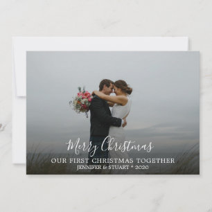 First christmas together photo Merry Christmas Holiday Card