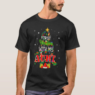First Christmas With My Aunt Xmas Tree Light Famil T-Shirt