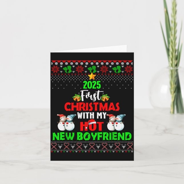 First Christmas With My Hot New Boyfriend 2025 Cou Card (Front)