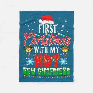 First Christmas With My Hot New Girlfriend Couple  Fleece Blanket
