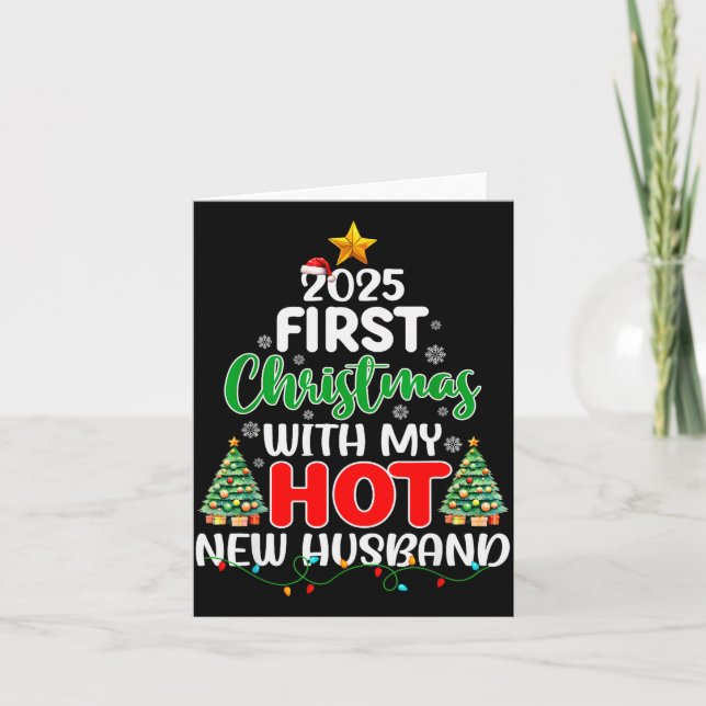 First Christmas With My Hot New Husband Couple Xma Card (Front)