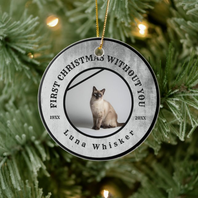 First Christmas Without You Pet Memorial Ceramic Ornament (Tree)
