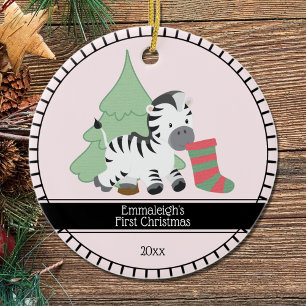 First Christmas « Zebra Ceramic Ornament