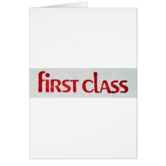 FIRST CLASS CARD