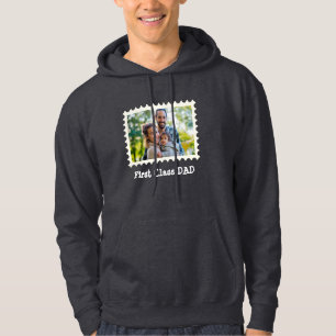 FIRST CLASS DAD Best Dad custom horizontal photo Hoodie