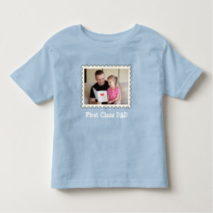 FIRST CLASS DAD Best Dad custom horizontal photo Toddler T-Shirt