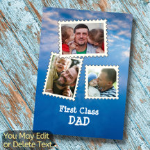 First Class DAD Best Dad Ever 3 custom photo