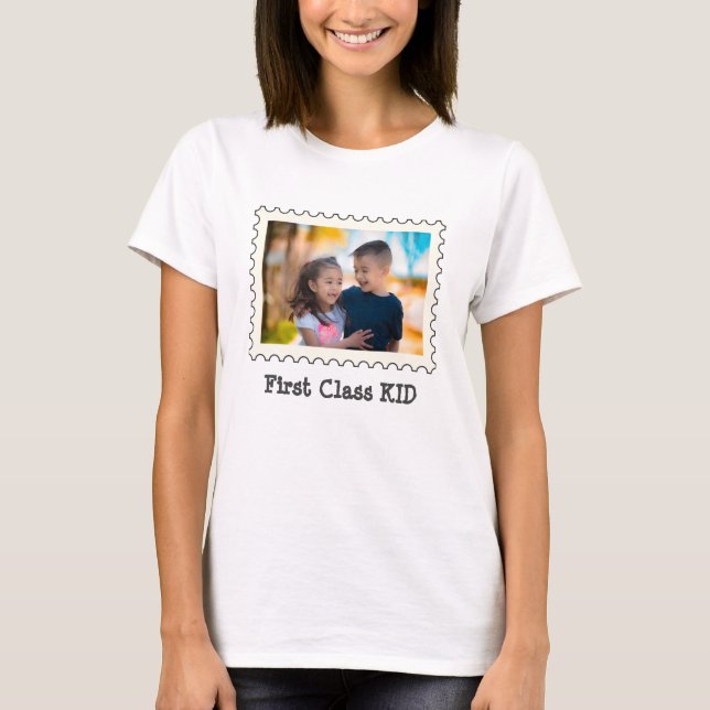 FIRST CLASS KID Best Kid custom horizontal photo T-Shirt (Front)