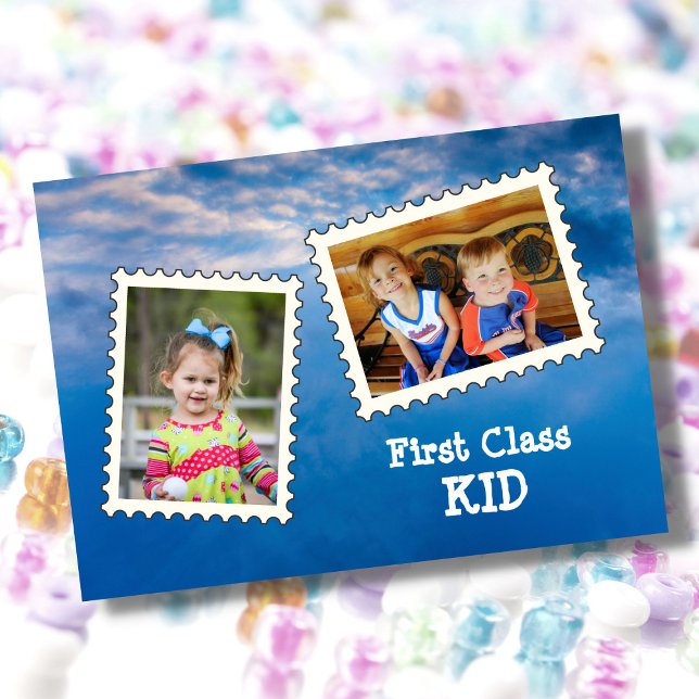 First Class KID Best KID Ever 3 custom photo Card (Creator Uploaded)