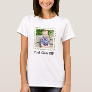 FIRST CLASS KID Best Kid Ever custom square photo T-Shirt
