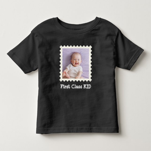 FIRST CLASS KID Best Kid Ever custom square photo  Toddler T-Shirt (Front)