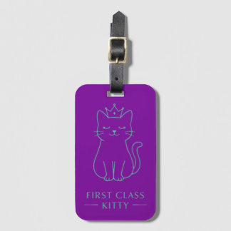 First Class Kitty Luggage Tag