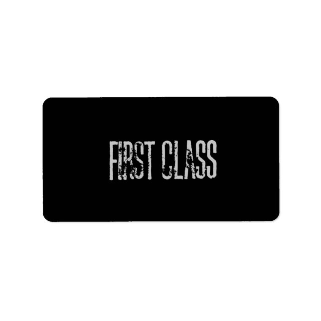 First Class Labels (Front)