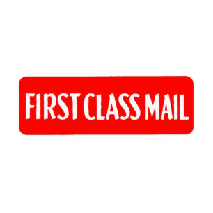 First Class Mail Return Address Label