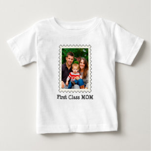 FIRST CLASS MOM Best Mum Ever custom mother photo Baby T-Shirt