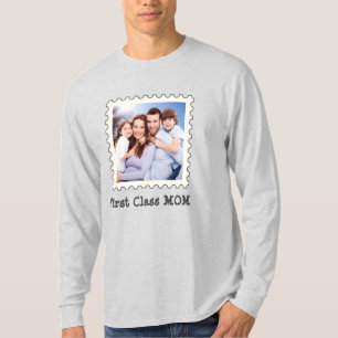 First Class Mum Best Mum Ever custom square photo T-Shirt