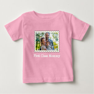 First Class Mummy Best Mum Custom Horizontal Photo Baby T-Shirt