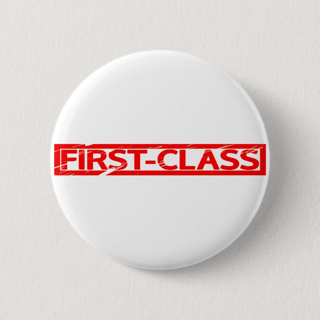First-class Stamp 6 Cm Round Badge (Front)