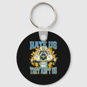 First Colonial Patriots Logo Hate Us Cause They Ai Key Ring